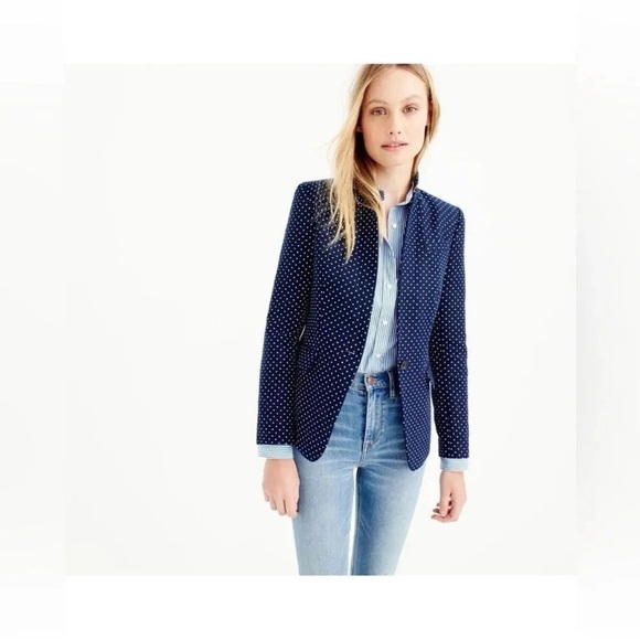 J.Crew Women's Blue Polka-dot Regent Blazer
In Linen size 8 - Picture 16 of 16